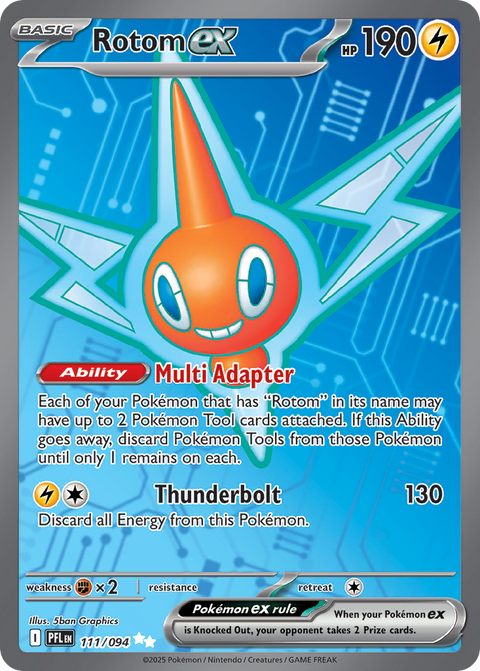 Rotom ex 111 Phantasmal Flames Pokémon card