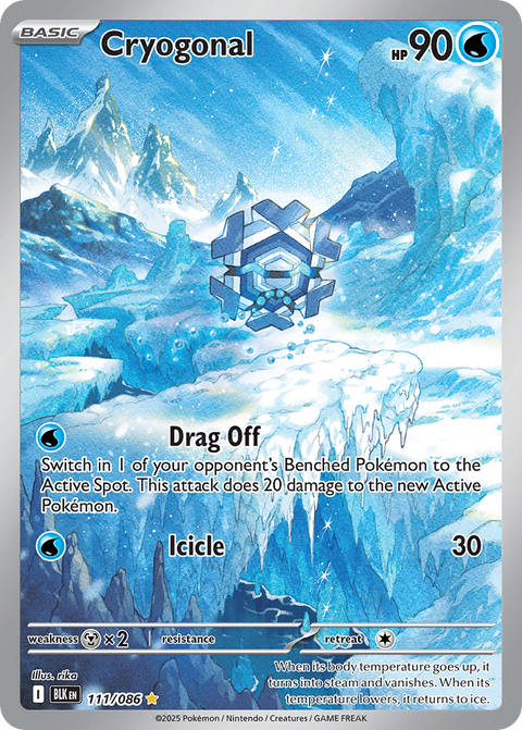 Cryogonal 111 Black Bolt Pokémon card