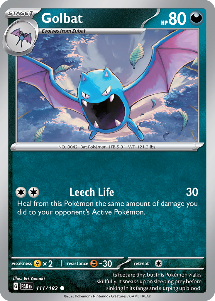 Golbat 111 Paradox Rift Pokémon card