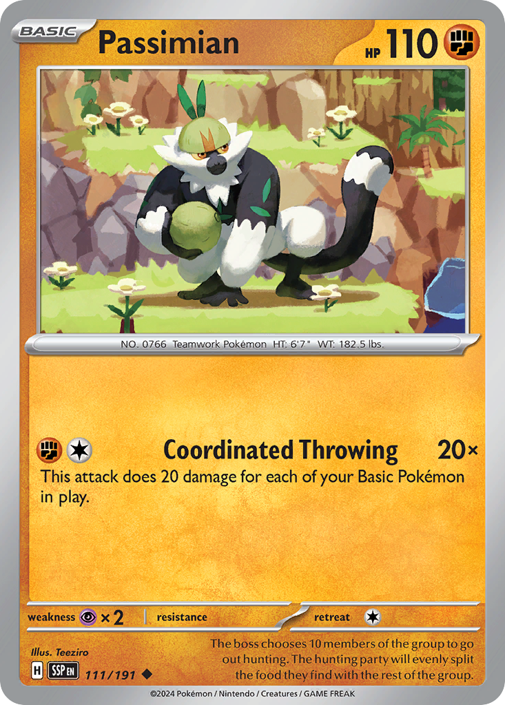 Passimian 111 Surging Sparks Pokémon card