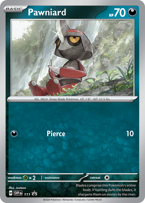 Pawniard 111 Scarlet & Violet Black Star Promos Pokémon card