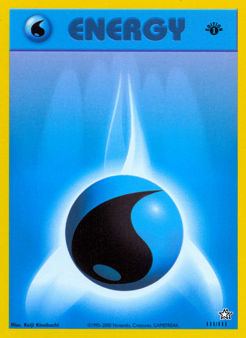 Water Energy 111 Neo Genesis Pokémon card