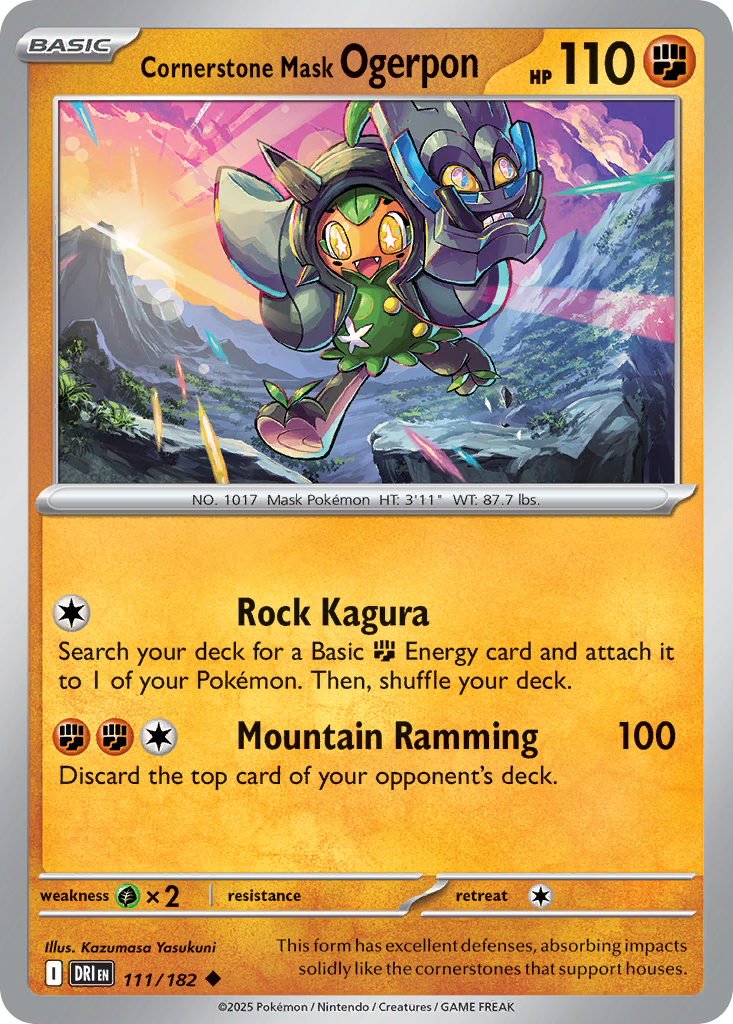 Cornerstone Mask Ogerpon 111 Destined Rivals Pokémon card