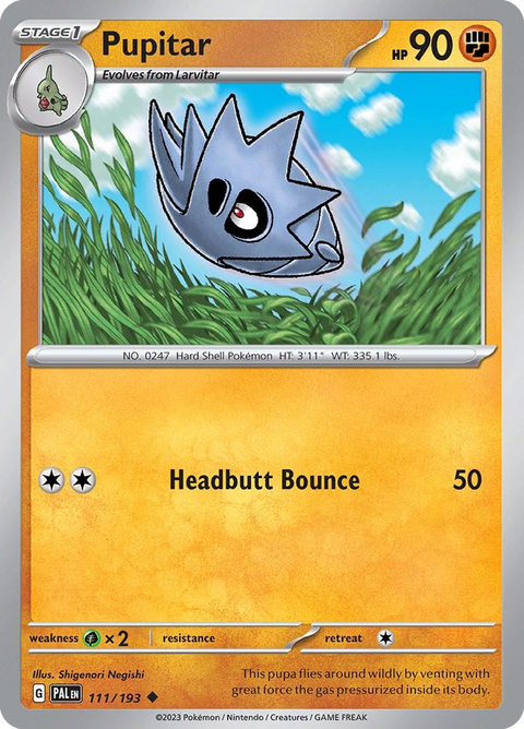 Pupitar 111 Paldea Evolved Pokémon card