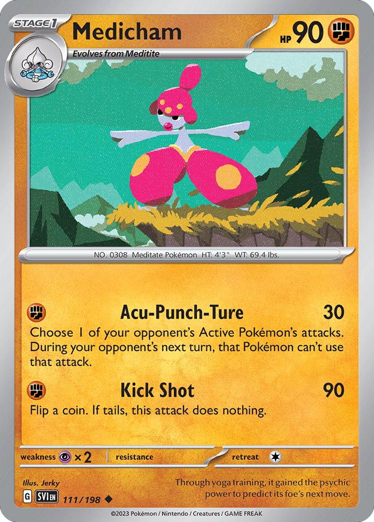Medicham 111 Scarlet & Violet Pokémon card