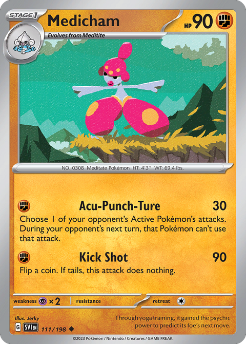 Medicham 111 Scarlet & Violet Pokémon card
