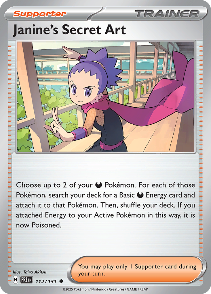Janine's Secret Art 112 Prismatic Evolutions Pokémon card