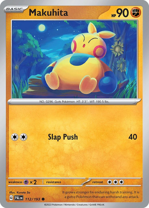 Makuhita 112 Paldea Evolved Pokémon card