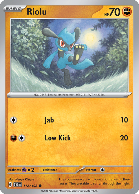 Riolu 112 Scarlet & Violet Pokémon card