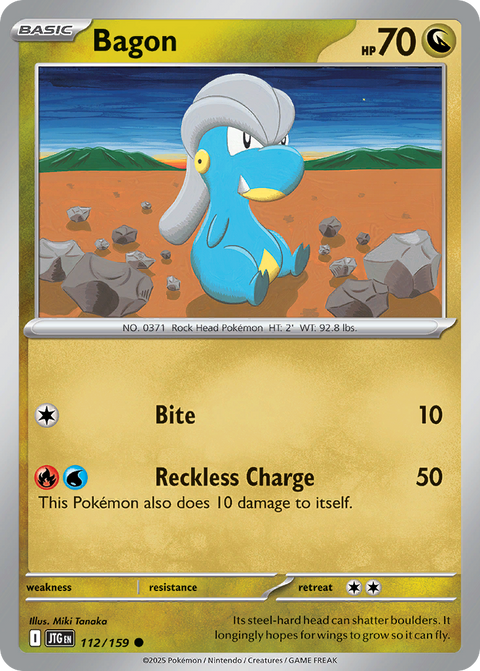 Bagon 112 Journey Together Pokémon card