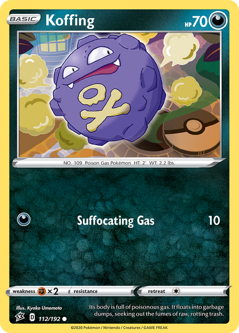Koffing 112 Rebel Clash Pokémon card