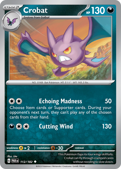 Crobat 112 Paradox Rift Pokémon card