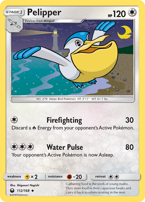 Pelipper 112 Celestial Storm Pokémon card