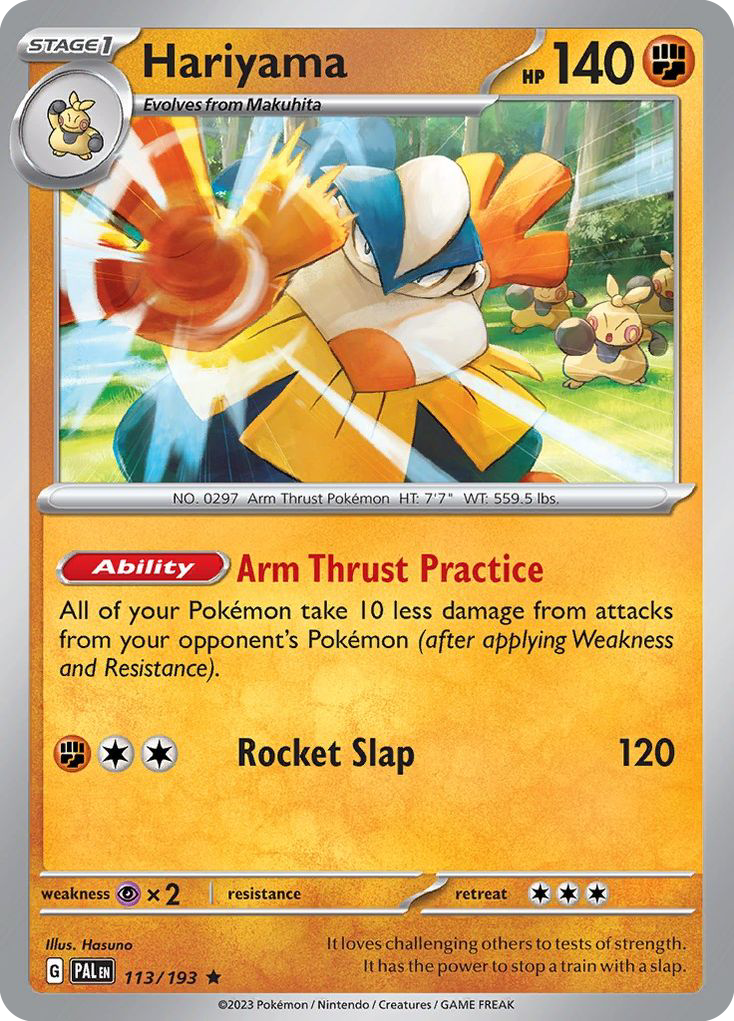 Hariyama 113 Paldea Evolved Pokémon card