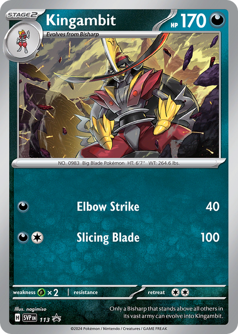 Kingambit 113 Scarlet & Violet Black Star Promos Pokémon card