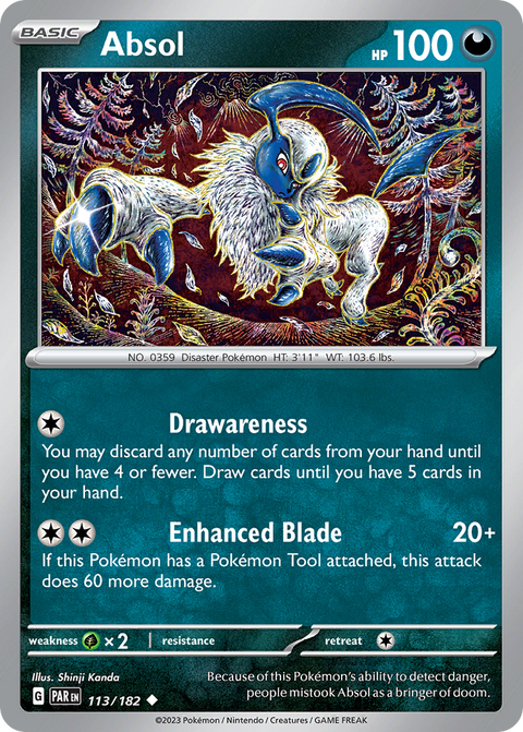 Absol 113 Paradox Rift Pokémon card