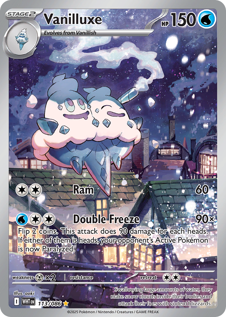 Vanilluxe 113 White Flare Pokémon card