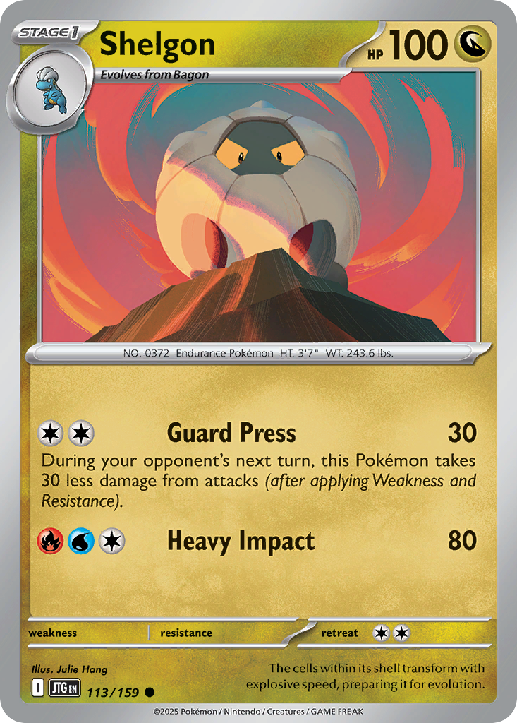 Shelgon 113 Journey Together Pokémon card