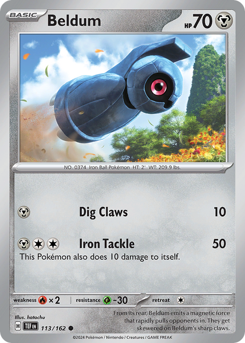 Beldum 113 Temporal Forces Pokémon card