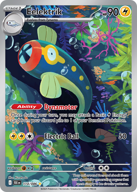 Eelektrik 114 Black Bolt Pokémon card