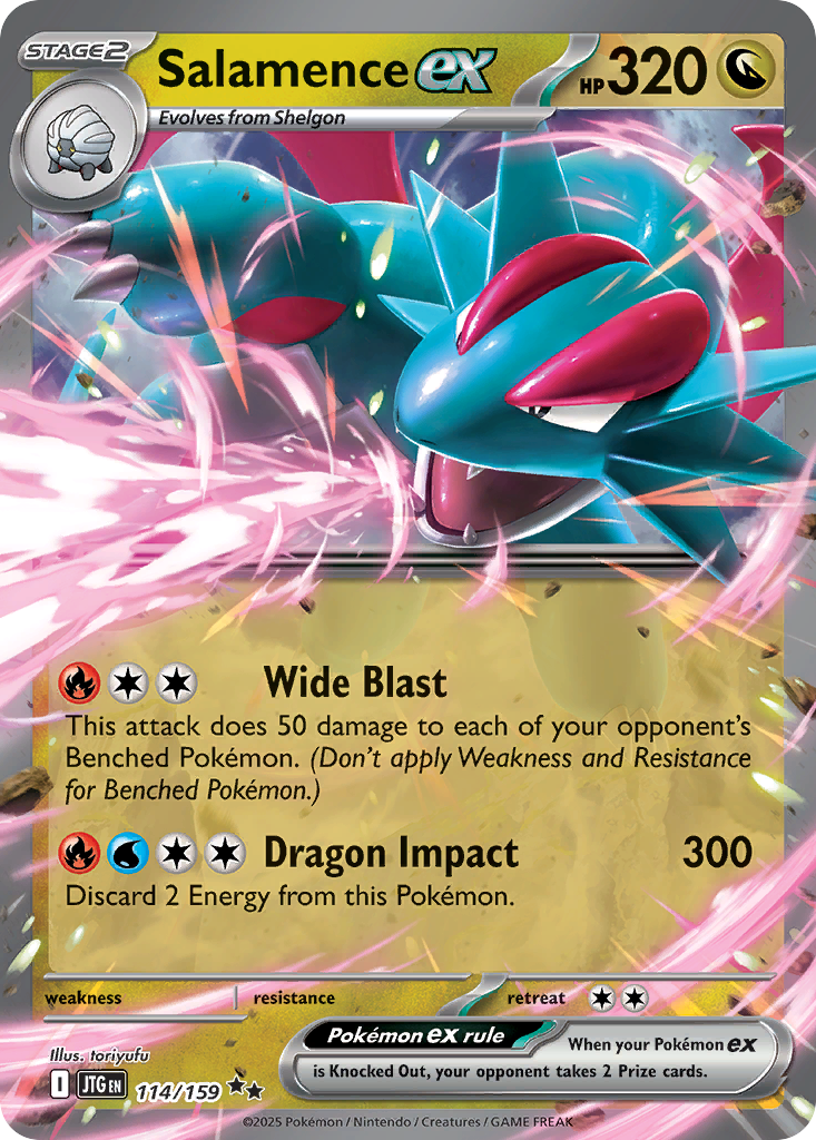 Salamence ex 114 Journey Together Pokémon card