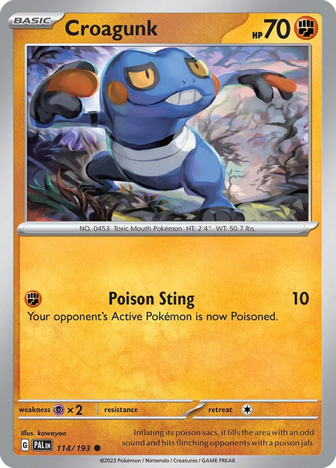 Croagunk 114 Paldea Evolved Pokémon card