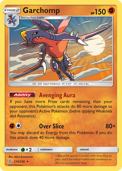 Garchomp 114 Unified Minds Pokémon card