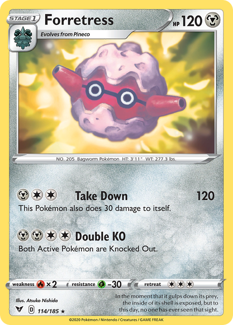 Forretress 114 Vivid Voltage Pokémon card