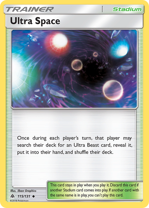 Ultra Space 115 Forbidden Light Pokémon card