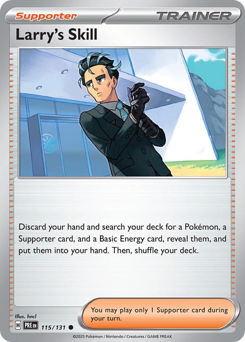 Larry's Skill 115 Prismatic Evolutions Pokémon card