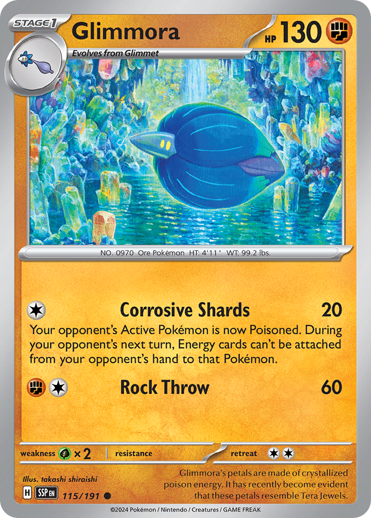 Glimmora 115 Surging Sparks Pokémon card