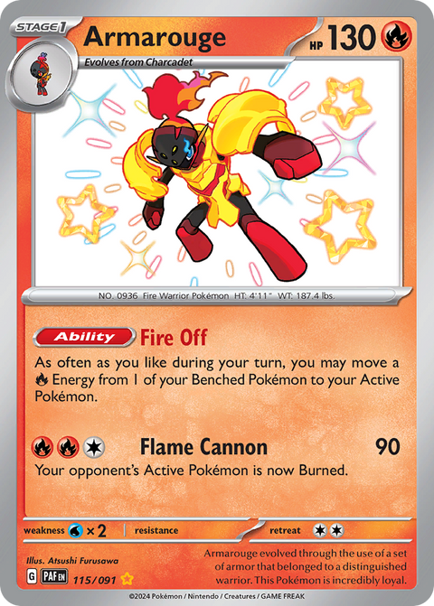 Armarouge 115 Paldean Fates Pokémon card