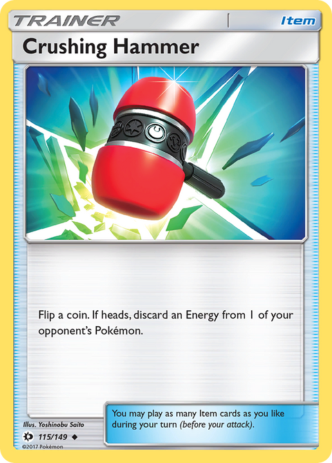 Crushing Hammer 115 Sun & Moon Pokémon card