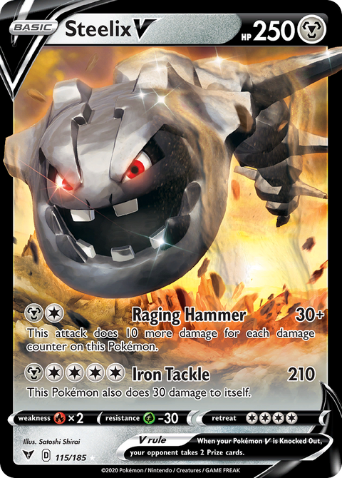 Steelix V 115 Vivid Voltage Pokémon card