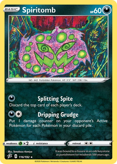 Spiritomb 116 Rebel Clash Pokémon card