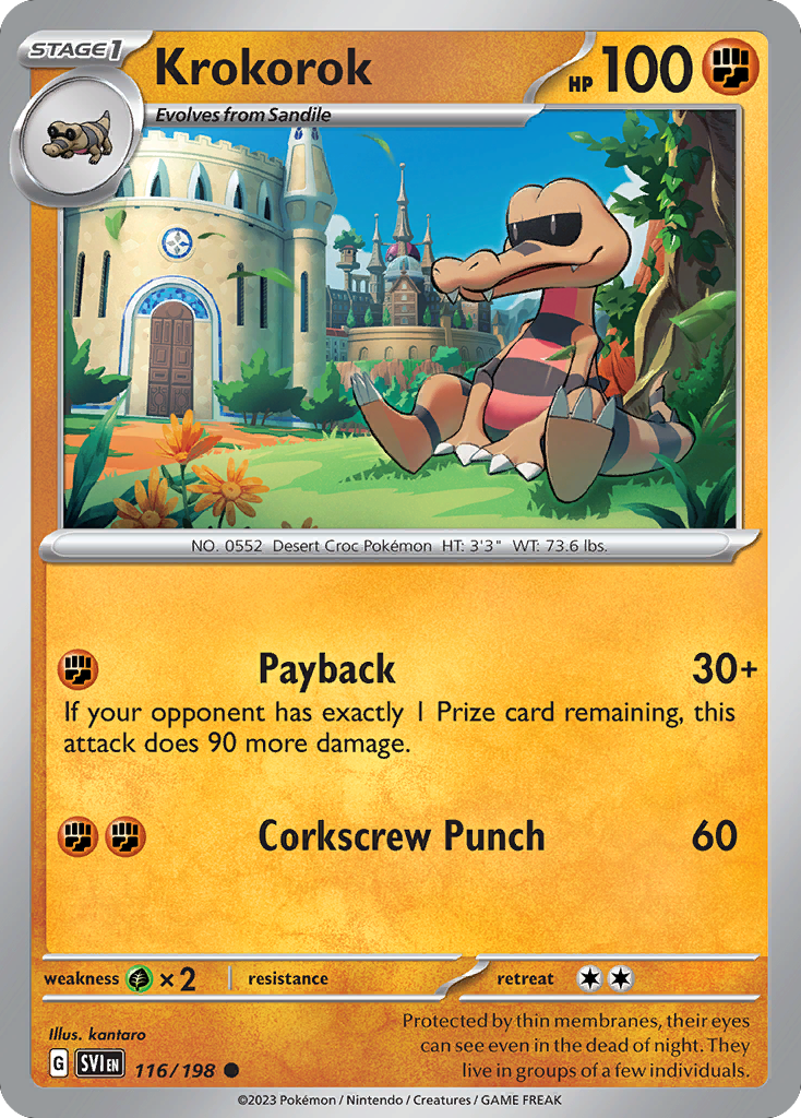 Krokorok 116 Scarlet & Violet Pokémon card