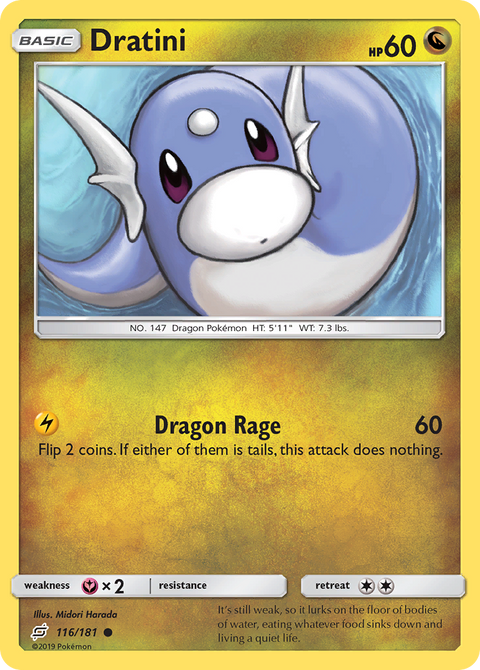Dratini 116 Team Up Pokémon card