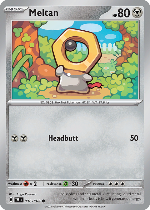 Meltan 116 Temporal Forces Pokémon card