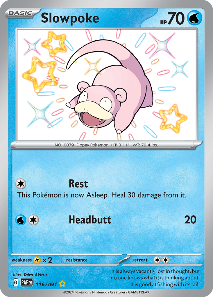 Slowpoke 116 Paldean Fates Pokémon card