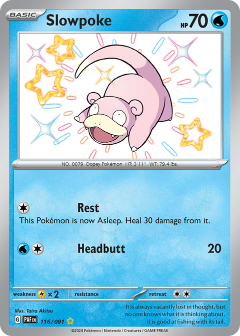 Slowpoke 116 Paldean Fates Pokémon card