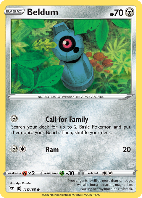 Beldum 116 Vivid Voltage Pokémon card