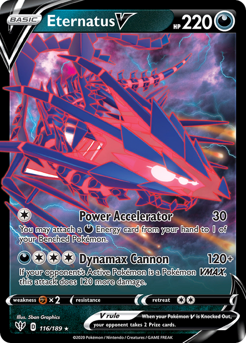 Eternatus V 116 Darkness Ablaze Pokémon card