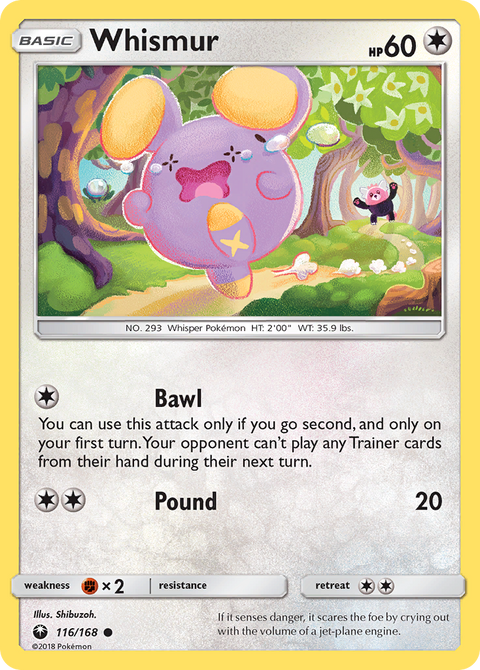 Whismur 116 Celestial Storm Pokémon card