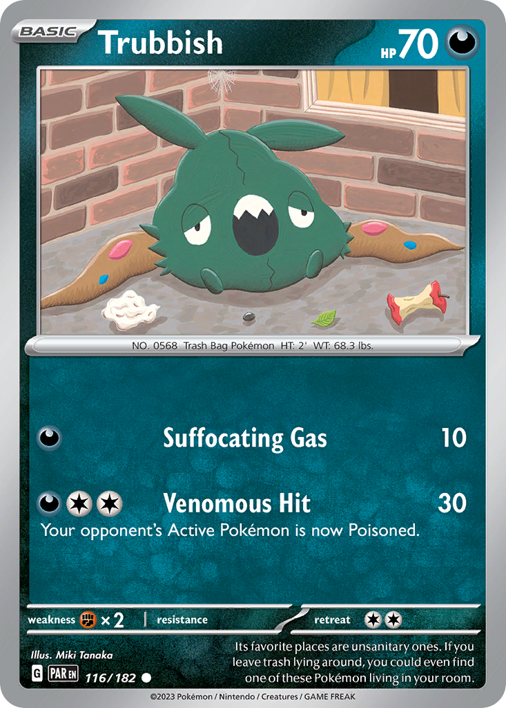 Trubbish 116 Paradox Rift Pokémon card
