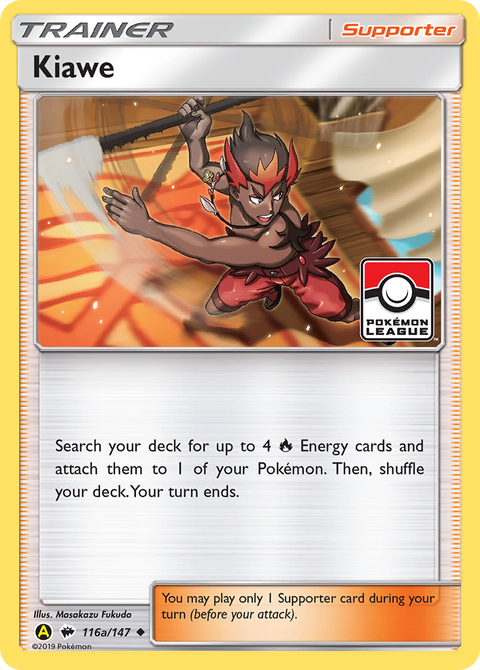 Kiawe 116a Burning Shadows Pokémon card