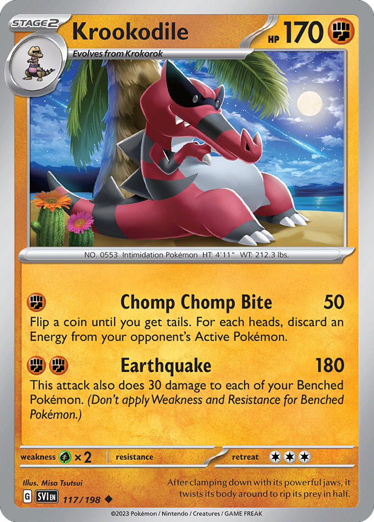 Krookodile 117 Scarlet & Violet Pokémon card