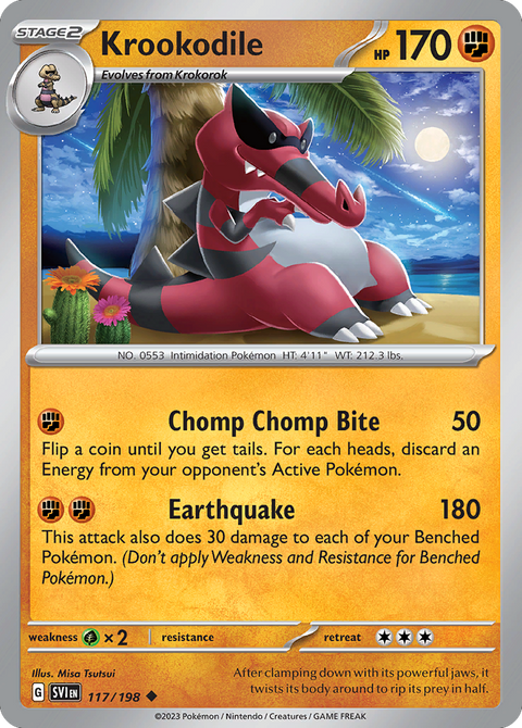 Krookodile 117 Scarlet & Violet Pokémon card