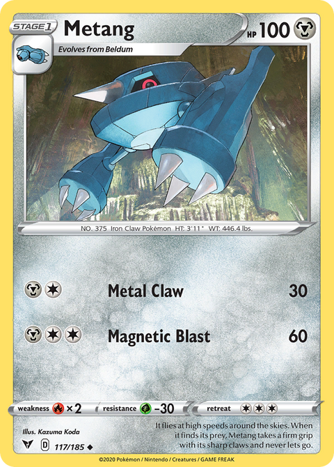 Metang 117 Vivid Voltage Pokémon card