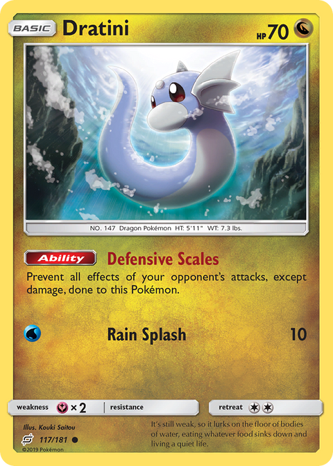 Dratini 117 Team Up Pokémon card