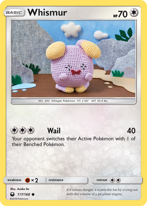 Whismur 117 Celestial Storm Pokémon card